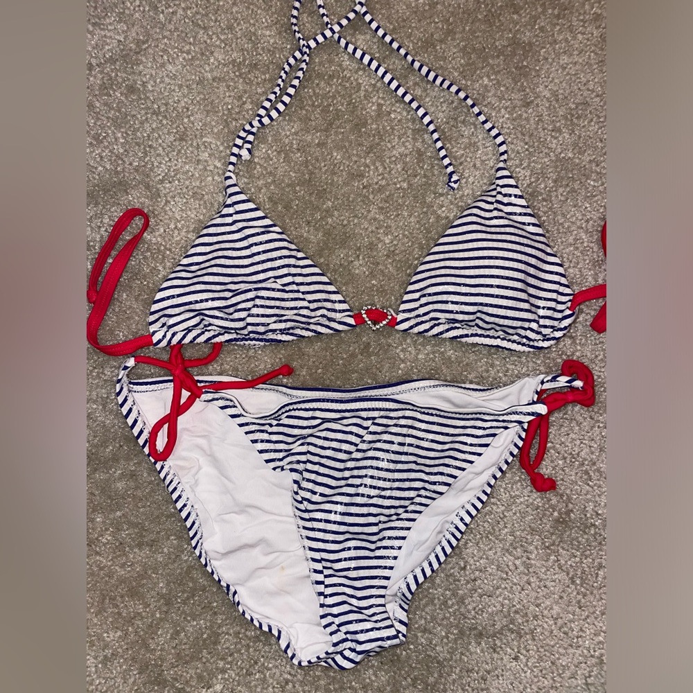 Vintage Victoria’s Secret July 4th Bikini Set! Small top/Medium bottom